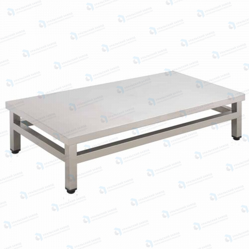 Подтоварник ПТ 1000x400x300, каркас нержавеющая труба, столешница AISI430
