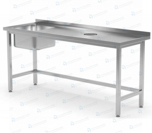 Стол предмоечный для сбора отходов СПСО 1500x700x860 "Профи"